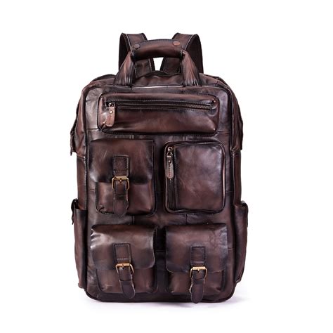 luxury leather backpacks for men.